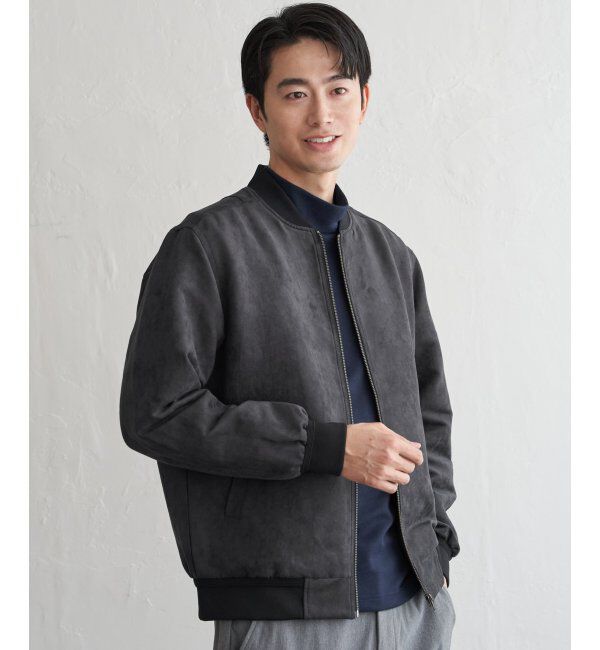 ikka「フェイクスウェードブルゾン」|ブルゾン・スタジャン|