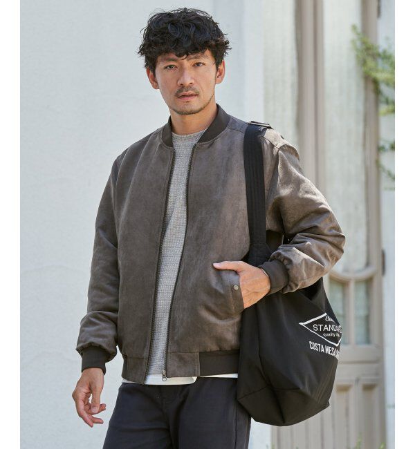 ikka「フェイクスウェードブルゾン」|ブルゾン・スタジャン|