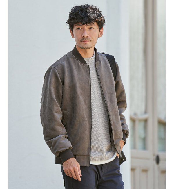 ikka「フェイクスウェードブルゾン」|ブルゾン・スタジャン|