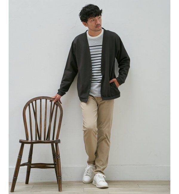 ikka「ジャカード3カラーボーダーロンT」|Tシャツ・カットソー|