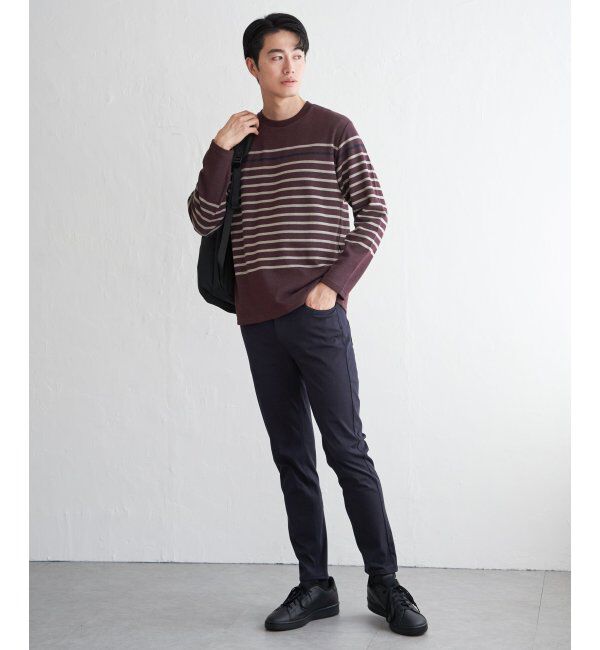 ikka「ジャカード3カラーボーダーロンT」|Tシャツ・カットソー|