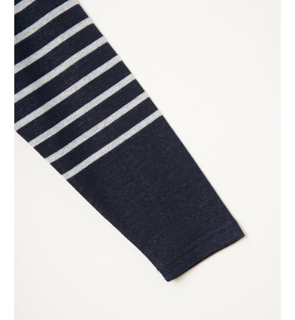 ikka「ジャカード3カラーボーダーロンT」|Tシャツ・カットソー|