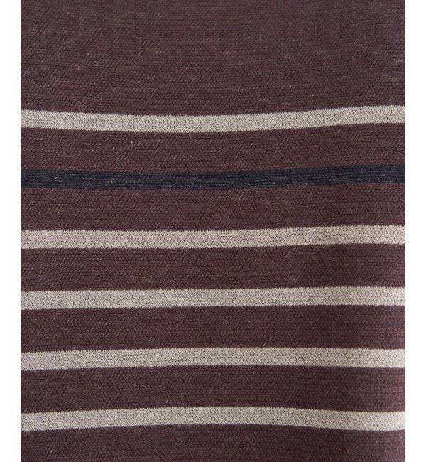 ikka「ジャカード3カラーボーダーロンT」|Tシャツ・カットソー|