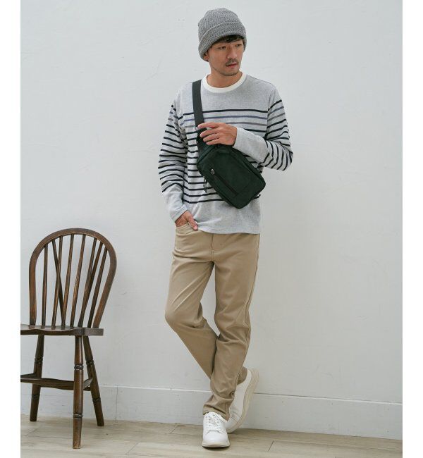 ikka「ジャカード3カラーボーダーロンT」|Tシャツ・カットソー|