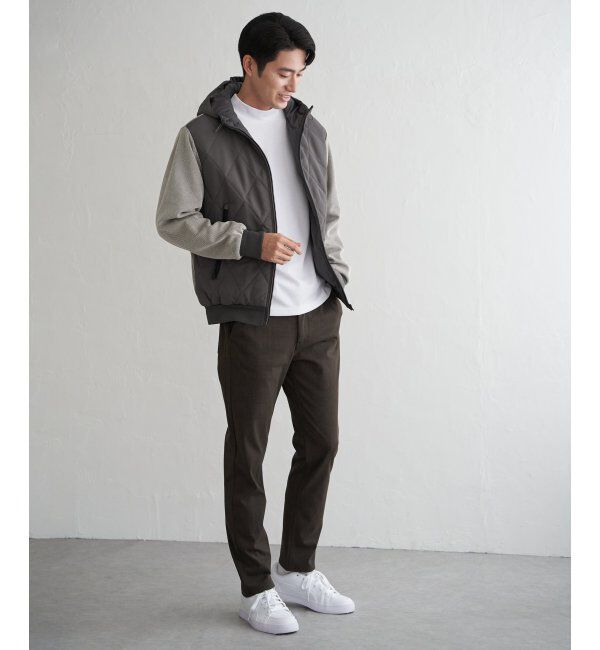 ikka「【親子コーデ】sorona(R)ブロックスコンビパーカー」|ブルゾン・スタジャン|