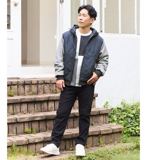 ikka「【親子コーデ】sorona(R)ブロックスコンビパーカー」|ブルゾン・スタジャン|