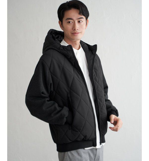 ikka「【親子コーデ】sorona(R)ブロックスコンビパーカー」|ブルゾン・スタジャン|