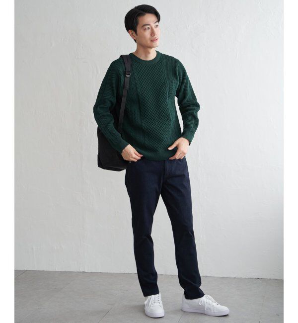 ikka「GOKUラクニットアランケーブル」|プルオーバー|