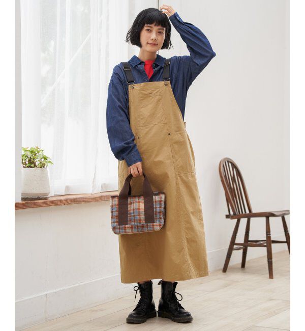 Lbc with Life「コットンツイルワークジャンスカ」|ワンピース|