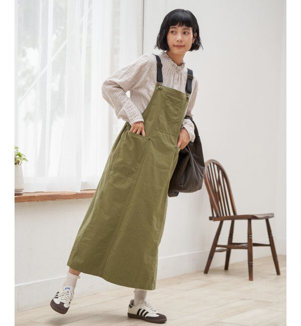 Lbc with Life「コットンツイルワークジャンスカ」|ワンピース|