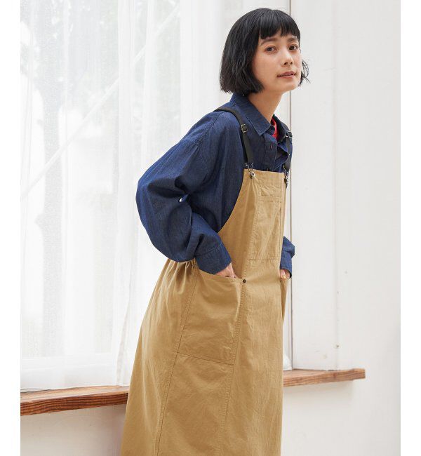 Lbc with Life「コットンツイルワークジャンスカ」|ワンピース|