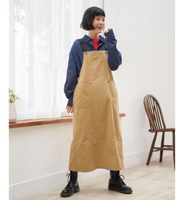 Lbc with Life「コットンツイルワークジャンスカ」|ワンピース|