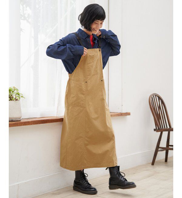 Lbc with Life「コットンツイルワークジャンスカ」|ワンピース|