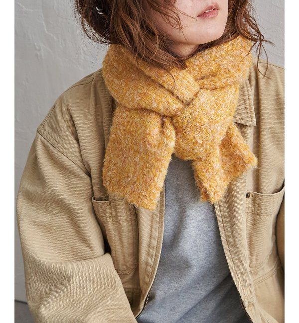 Lbc with Life「ウール混MIXツイードマフラー」|マフラー|