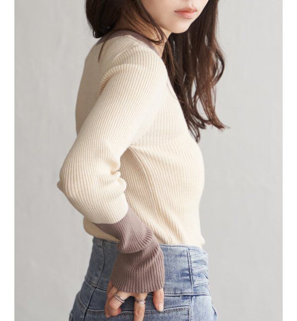 VENCE share style「クールクール12Gリブ配色プルオーバー」|タンクトップ|