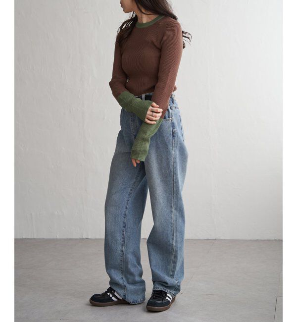 VENCE share style「クールクール12Gリブ配色プルオーバー」|タンクトップ|