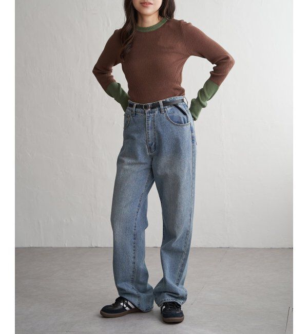 VENCE share style「クールクール12Gリブ配色プルオーバー」|タンクトップ|