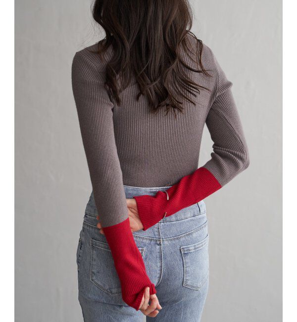 VENCE share style「クールクール12Gリブ配色プルオーバー」|タンクトップ|