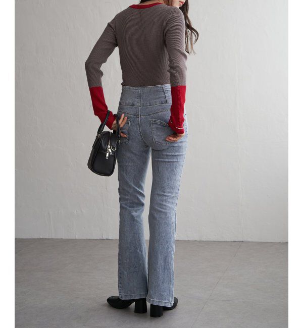 VENCE share style「クールクール12Gリブ配色プルオーバー」|タンクトップ|