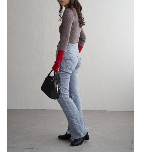 VENCE share style「クールクール12Gリブ配色プルオーバー」|タンクトップ|