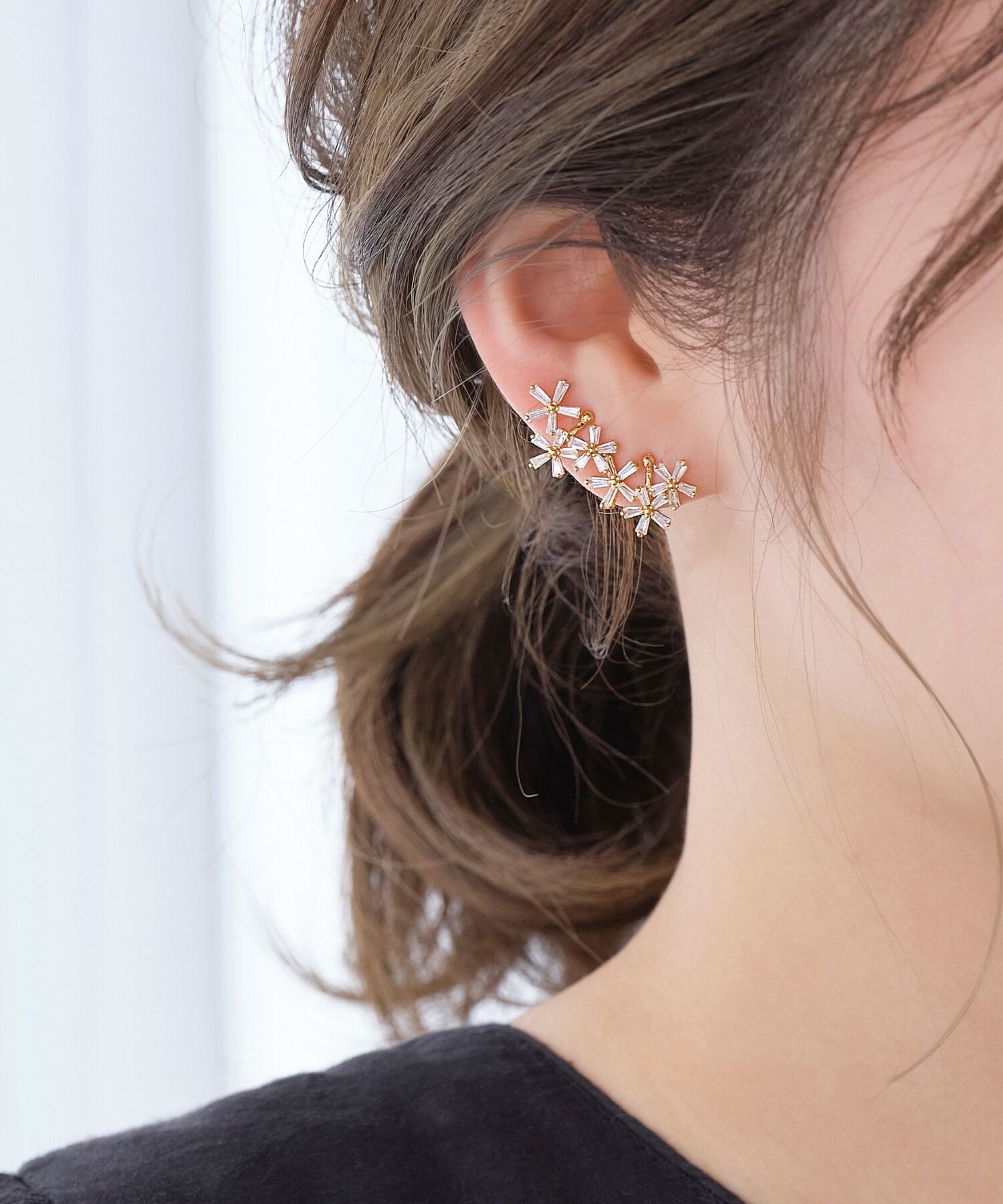 Phoebe「フラワーガーデンカフイヤリング」|イヤーカフ|