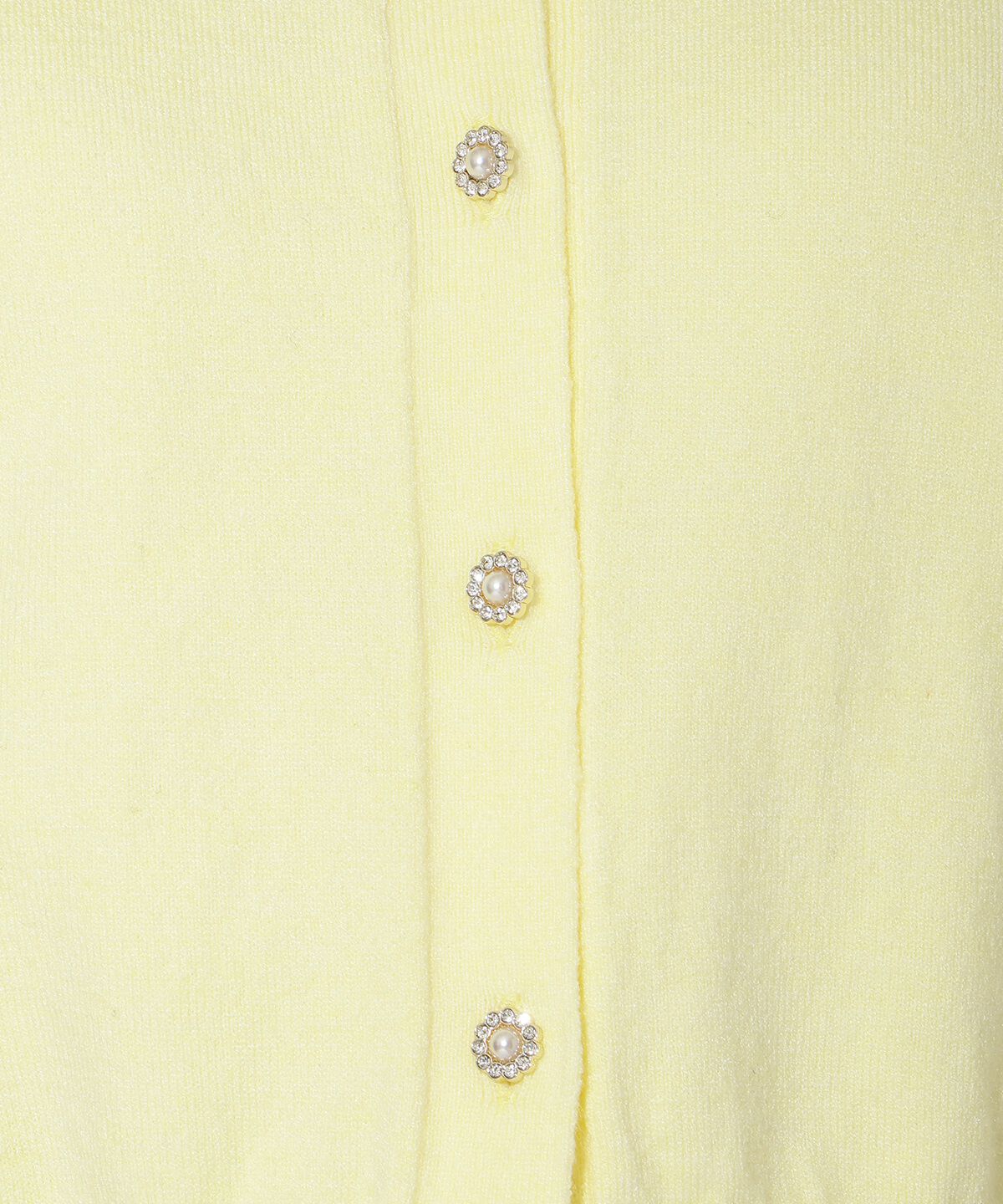 アンドクチュール「ビジューボタンクルーネックカーディガン」|カーディガン|