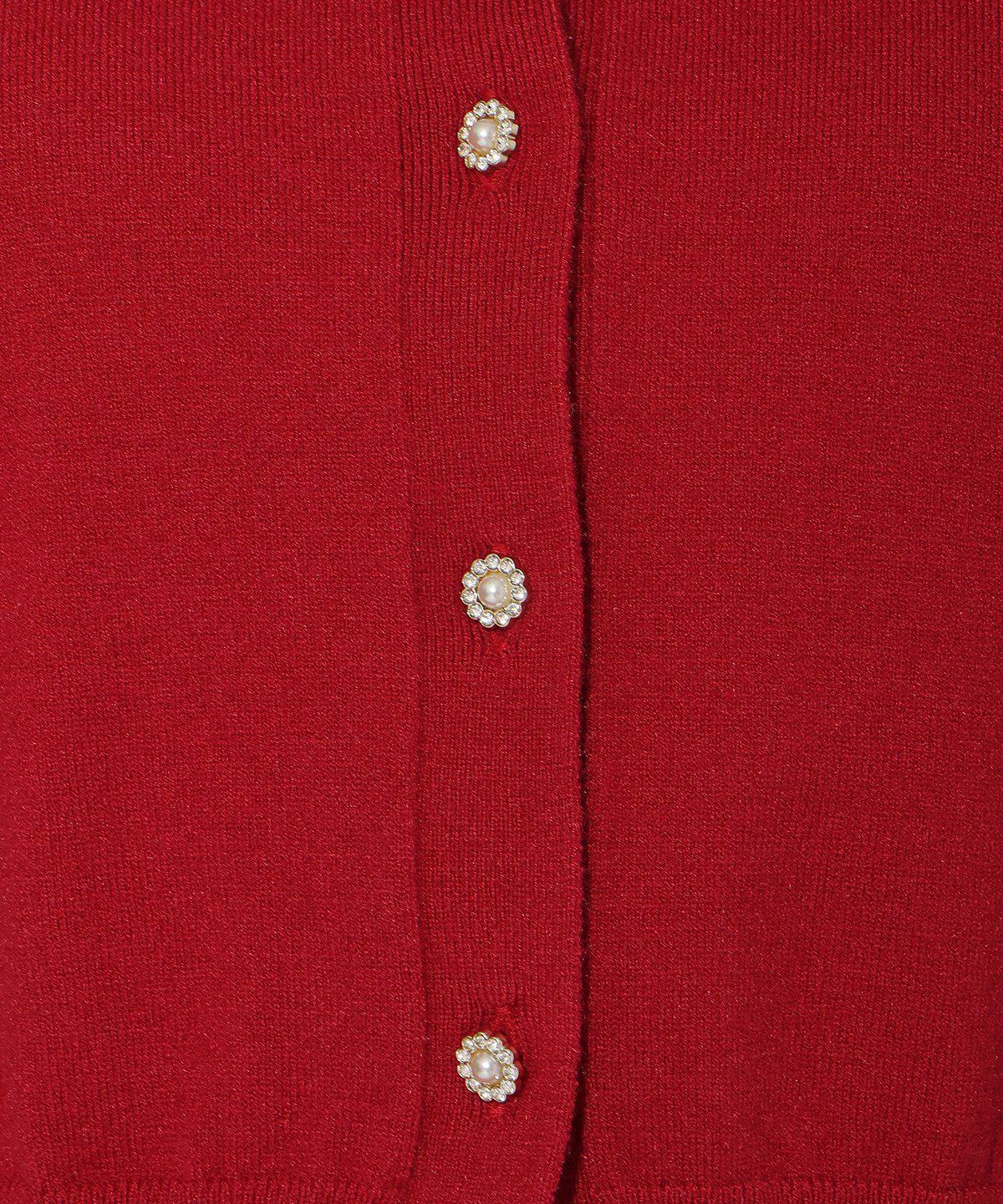 アンドクチュール「ビジューボタンクルーネックカーディガン」|カーディガン|