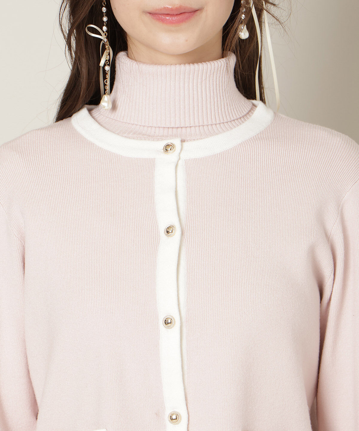 WILLSELECTION「バイカラーアンサンブル」|カーディガン|