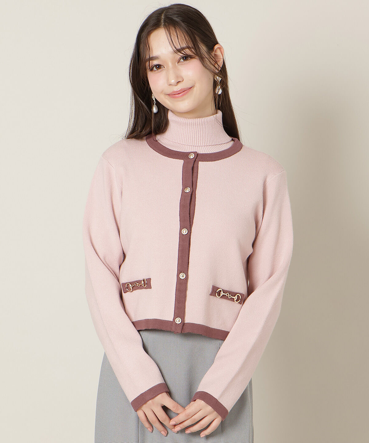 WILLSELECTION「バイカラーアンサンブル」|カーディガン|