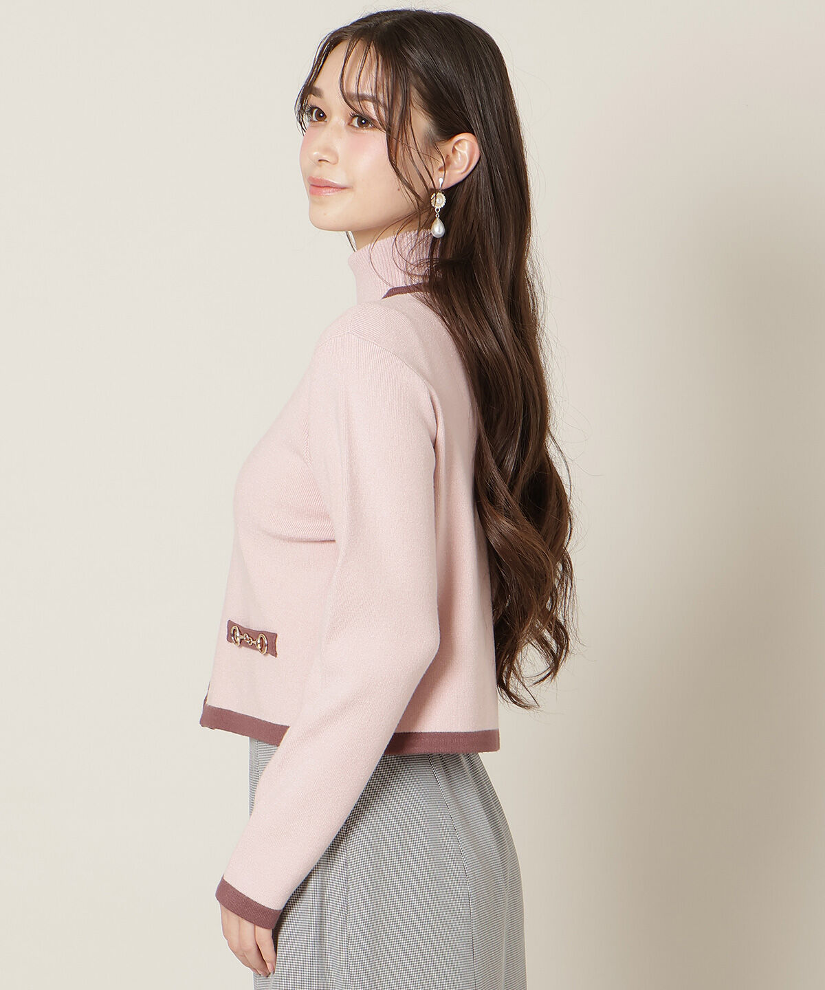 WILLSELECTION「バイカラーアンサンブル」|カーディガン|