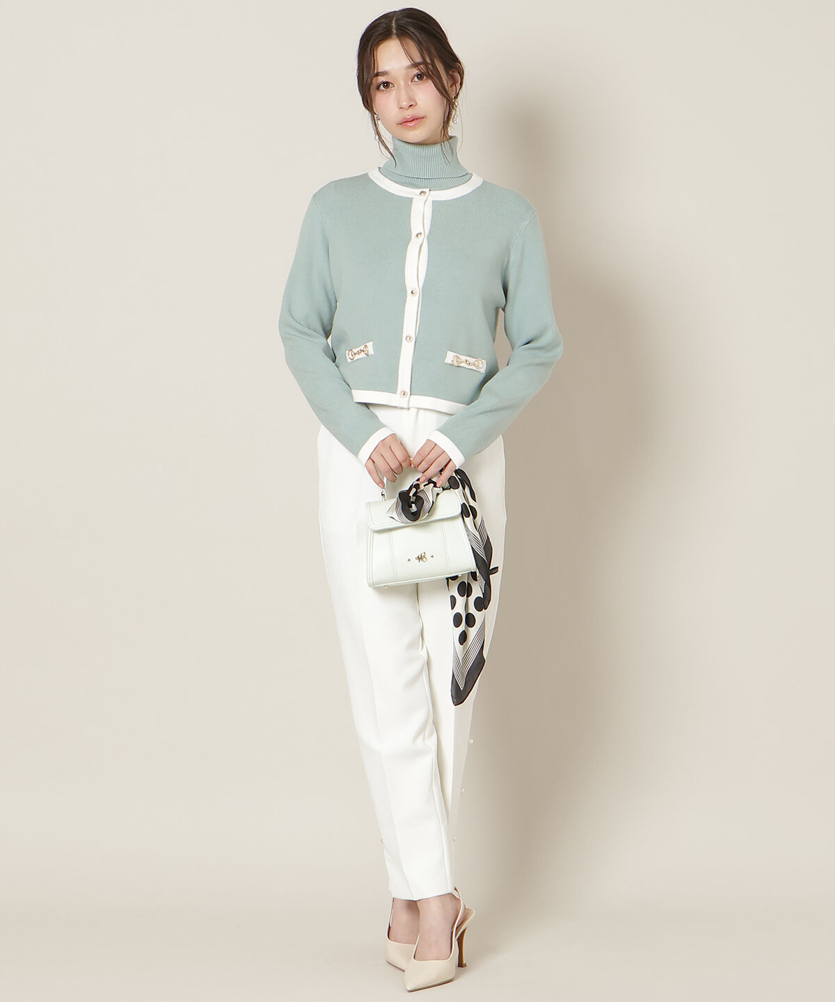 WILLSELECTION「バイカラーアンサンブル」|カーディガン|