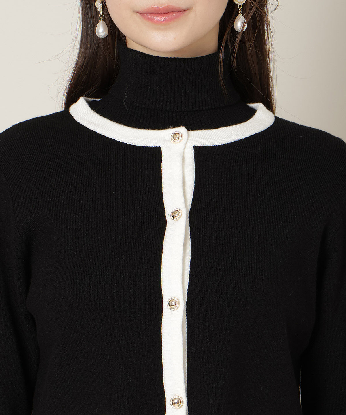 WILLSELECTION「バイカラーアンサンブル」|カーディガン|