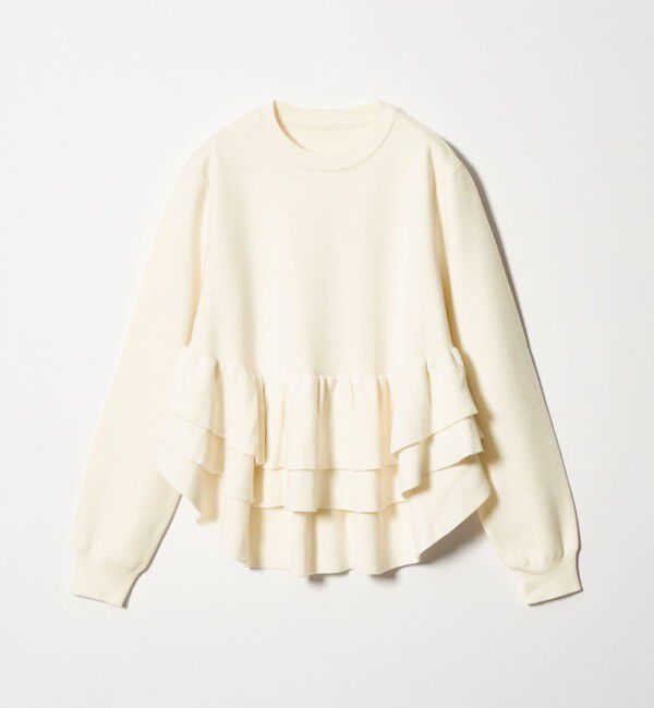 EMMEL REFINES＞EM スソダブルフリル ニットプルオーバー（EMMEL