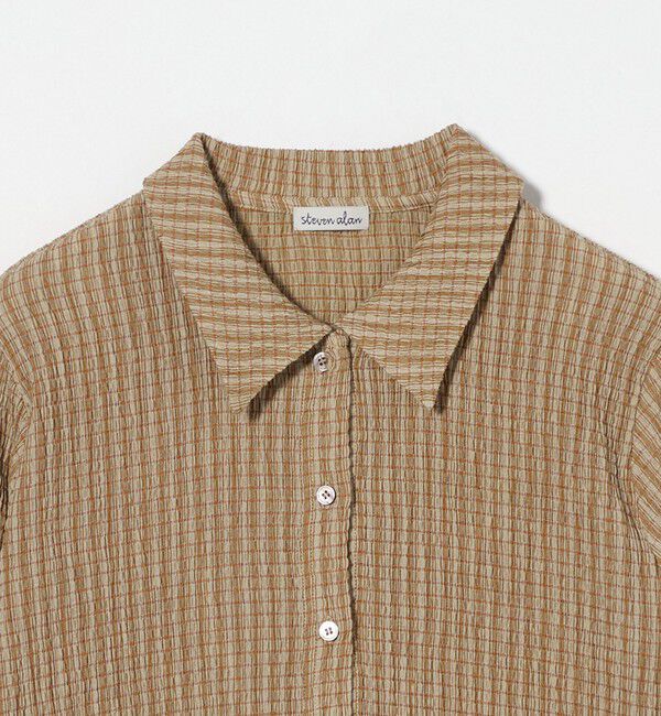 STEVEN ALAN「＜Steven Alan＞クレープ チェック ロングスリーブ シャツ」|シャツ・ブラウス|