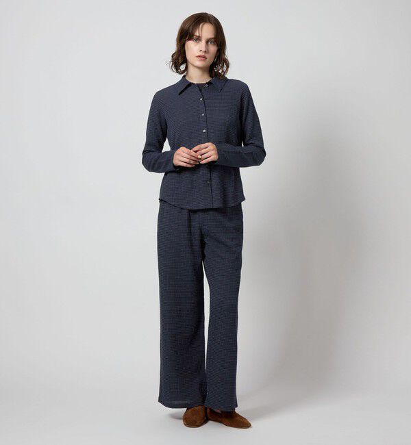 STEVEN ALAN「＜Steven Alan＞クレープ チェック ロングスリーブ シャツ」|シャツ・ブラウス|