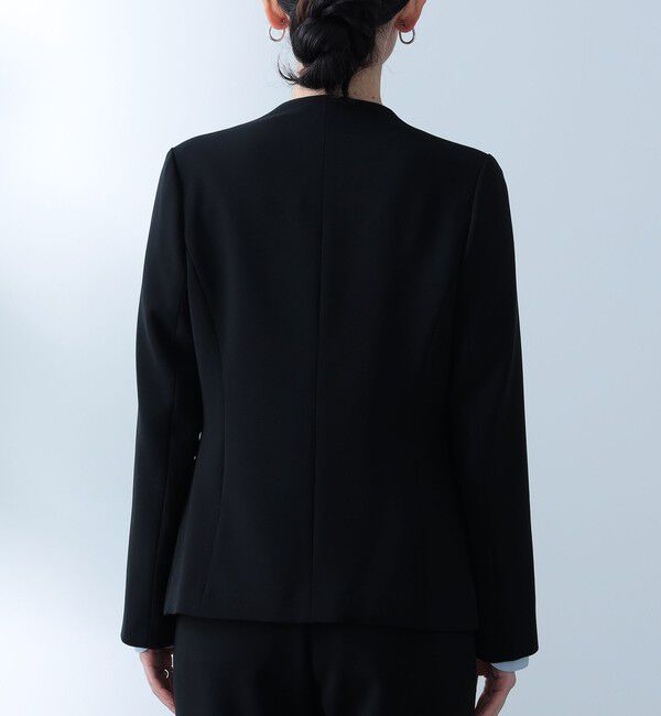 Demi-Luxe BEAMS 「トリアセ カラーレスジャケット＊」|ノーカラージャケット|