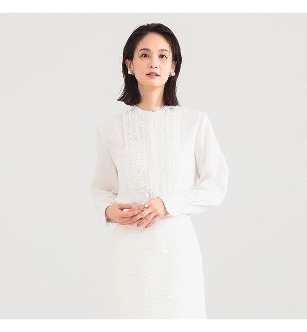 Demi-Luxe BEAMS 「ジョーゼット フリルブラウス＊」|シャツ・ブラウス|