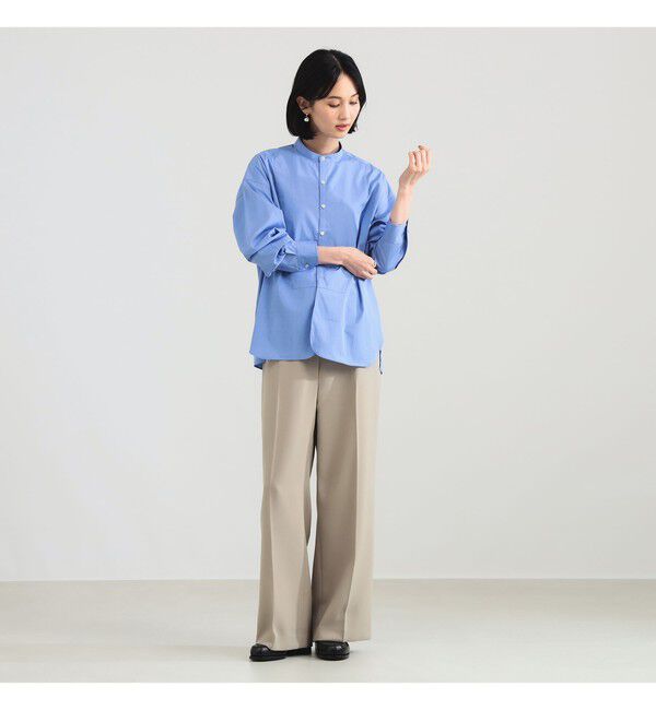 Demi-Luxe BEAMS 「TICCA / ノーカラー ビブヨーク シャツ」|シャツ・ブラウス|