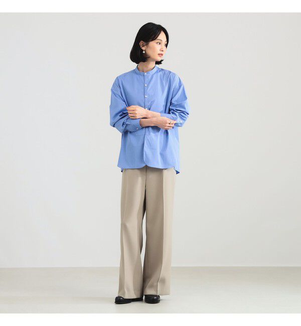 Demi-Luxe BEAMS 「TICCA / ノーカラー ビブヨーク シャツ」|シャツ・ブラウス|