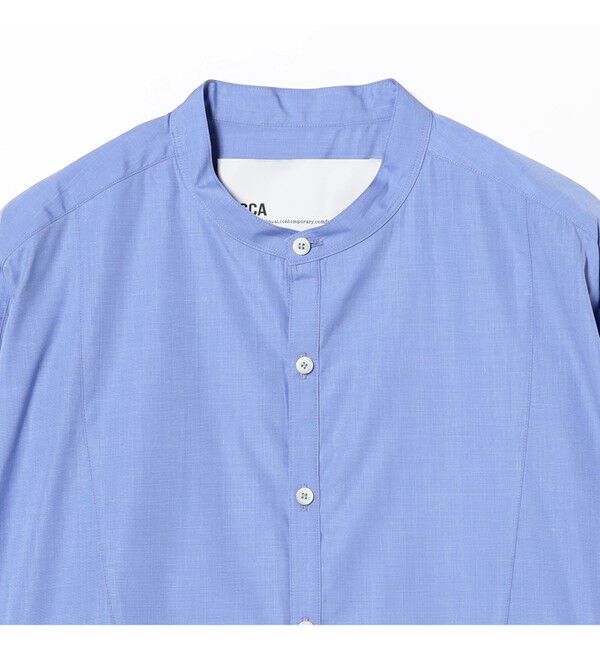 Demi-Luxe BEAMS 「TICCA / ノーカラー ビブヨーク シャツ」|シャツ・ブラウス|