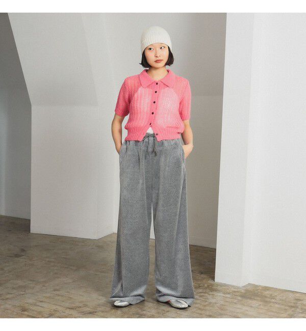 Ray BEAMS 「ベロア ワイド スウェット パンツ」|その他|