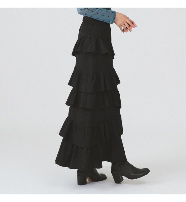 Ray BEAMS 「アシンメトリー フリル ティアード スカート」|スカート|