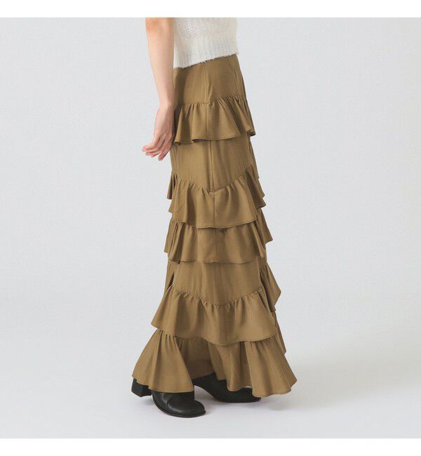 Ray BEAMS 「アシンメトリー フリル ティアード スカート」|スカート|