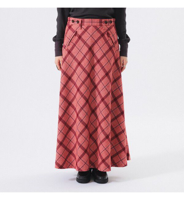 BEAMSBOY「チェック ロング Aライン スカート」|スカート|