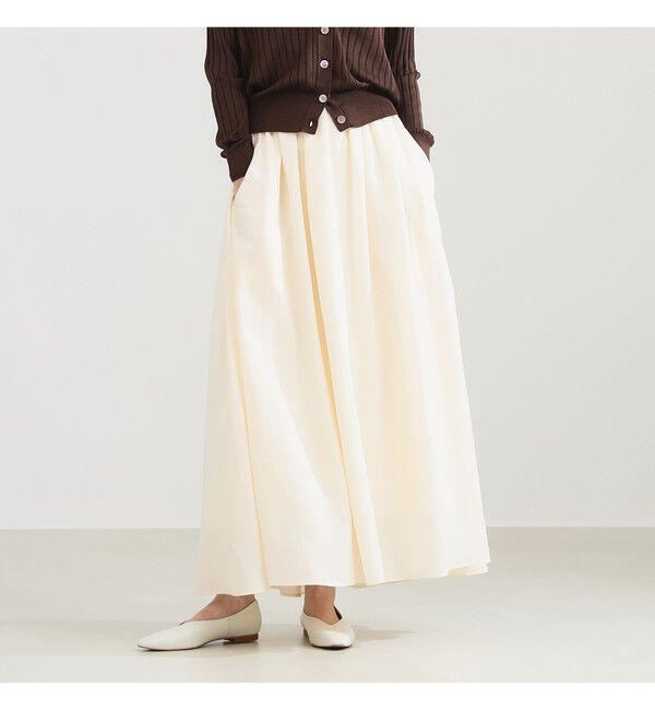 Demi-Luxe BEAMS 「ポプリン ギャザースカート」|スカート|