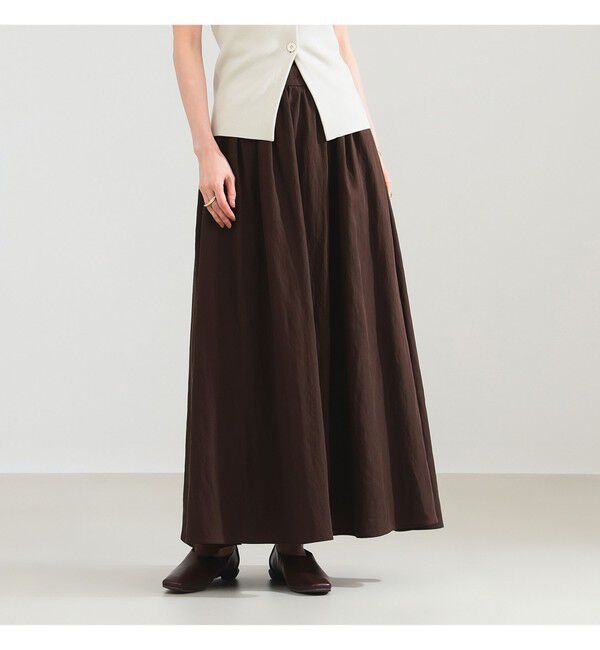 Demi-Luxe BEAMS 「ポプリン ギャザースカート」|スカート|