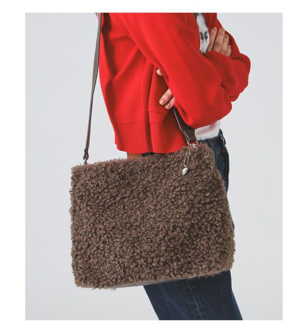 Ray BEAMS 「ボア 2way トートバッグ」|トートバッグ|DARK.BROWN