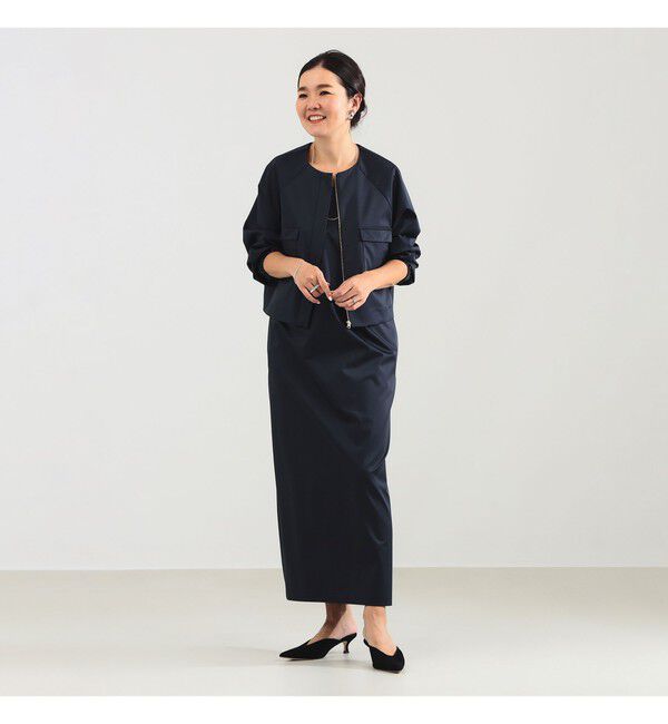 Demi-Luxe BEAMS 「エディター東原妙子 &times; Demi-Luxe BEAMS / シャイニー ポケット ショートブルゾン」|ブルゾン・スタジャン|