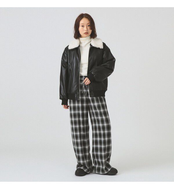 Ray BEAMS 「フェイクレザー ナカワタボマー ブルゾン」|ブルゾン・スタジャン|