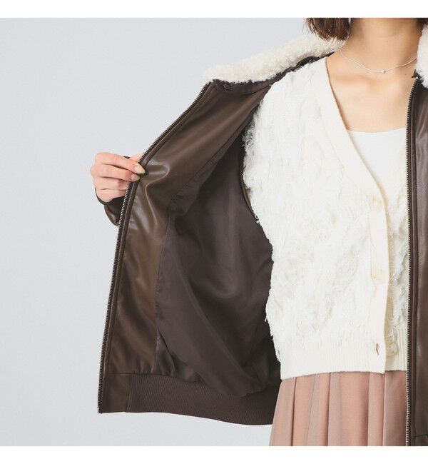 Ray BEAMS 「フェイクレザー ナカワタボマー ブルゾン」|ブルゾン・スタジャン|